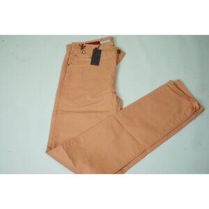 Isaia Napoli Light Tangerine Peach 5 Pocket Button Fly Pants Sz 46 Brand New